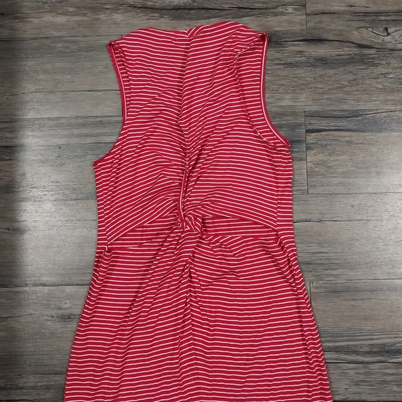 Another Love Stripe T-shirt Casual Dress Size Small Womens Red Dress Backless - Picture 6 of 10